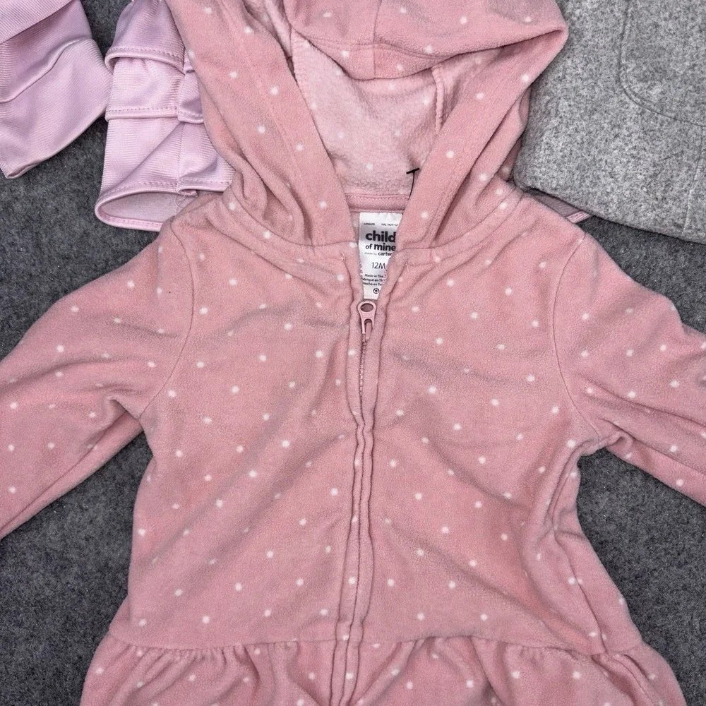 Baby Girls Jackets Coats 12 Months Lot Of 11 Winter Full Zip Mixed Hooded Fleece